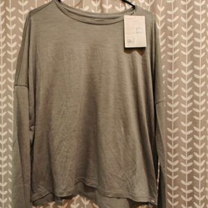 NWT Icebreaker Aria Long Sleeve Scoop - Fern Sz M